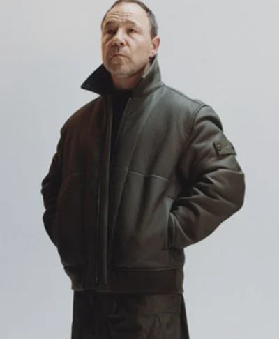 Stephen Graham Stone Island AW26 Leather Coat