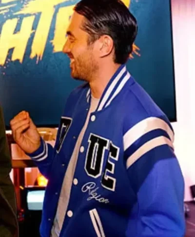Street Fighter Event Andrew Koji Blue Letterman Jacket