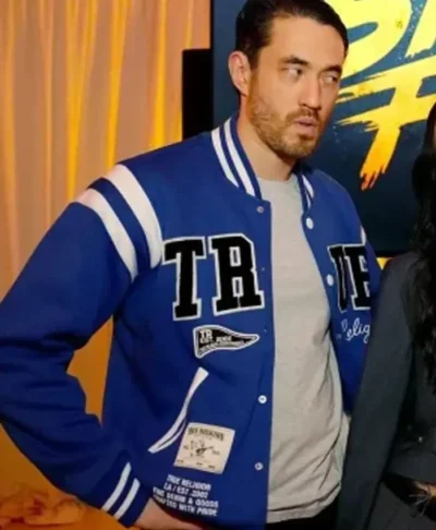 Street Fighter Event Andrew Koji Blue Letterman Jacket
