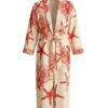 Street Fighter Noah Centineo Star Fish Print Robe Jacket