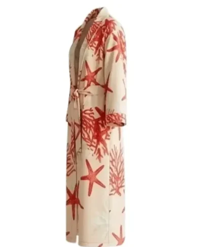 Street Fighter Noah Centineo Star Fish Print Robe Jacket