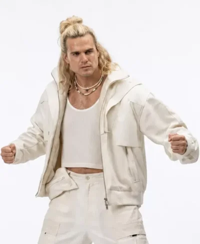 Street Fighter Noah Centineo White Jacket
