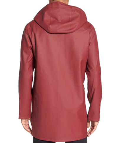 Stutterheim Stockholm Burgundy Hooded Raincoat