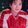 Suga BTS World Tour ARIRANG Toronto Red Bomber Jacket
