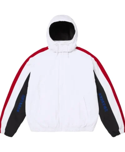 Supreme AOI Fleece Lined White Track Jacket