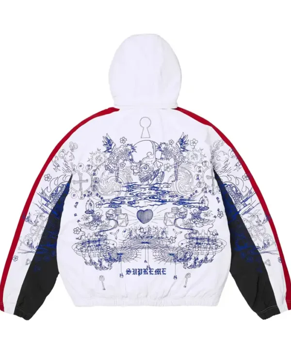 Supreme FW26 AOI Fleece Lined White Track Jacket