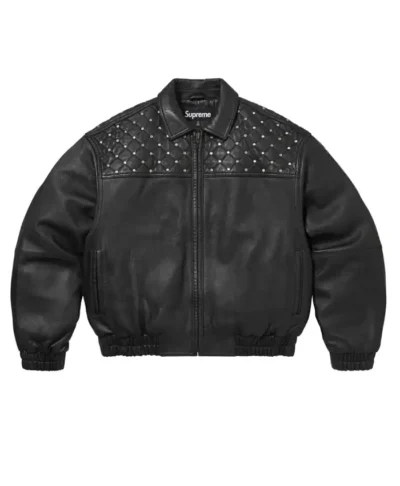 Supreme POPEYE FW26 Swarovski Studded Leather Jacket