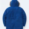 Supreme TNF Suede Leather Down Parka Jacket