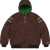 Supreme Vanson Leathers Reversible Quilted Hooded Green Jacket