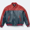 Supreme x A.PRESSE Red and Blue Leather Jacket