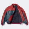 Supreme x A.PRESSE Red and Blue Leather Jacket