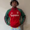 Supreme x Umbro Red and Green Zip-up Jacket