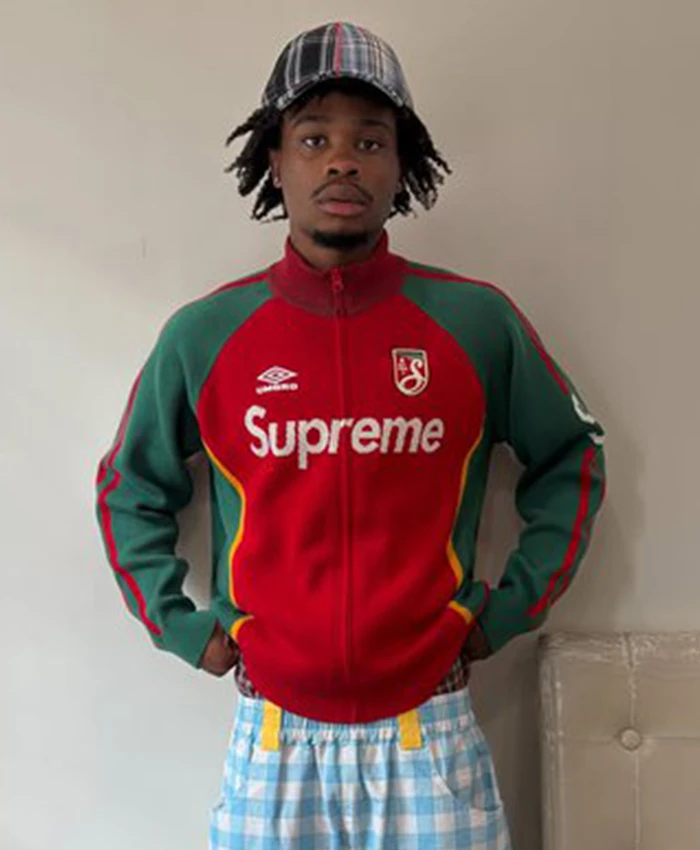 Supreme x Umbro Red and Green Zip-up Jacket