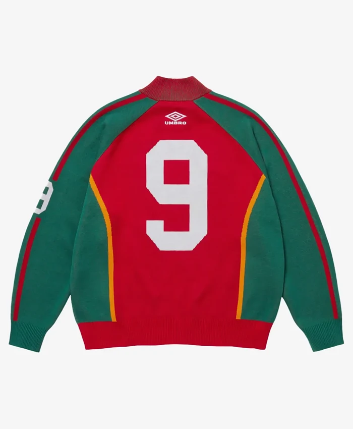 Supreme x Umbro Red and Green Zip-up Jacket