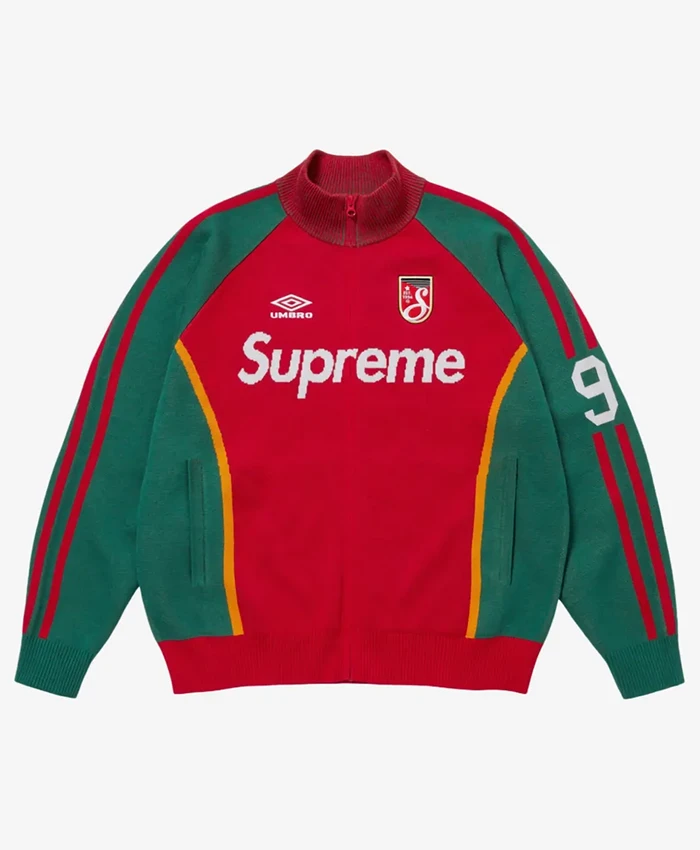 Supreme x Umbro Red and Green Zip-up Jacket