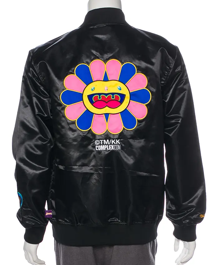 Takashi Murakami ComplexCon Black Satin Lakers Jacket