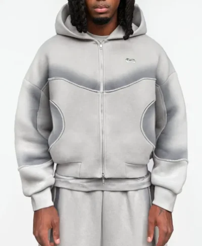 Taliri x Aura Grey Hodded Jacket
