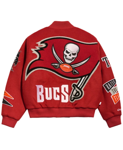 Tampa Bay Buccaneers Chalk Line Red Pennant Varsity Jacket