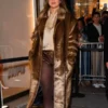 Tate McRae Brown Fur Coat