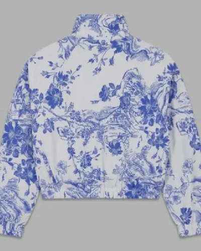 Ted Lasso Blue and White Satin Jacket