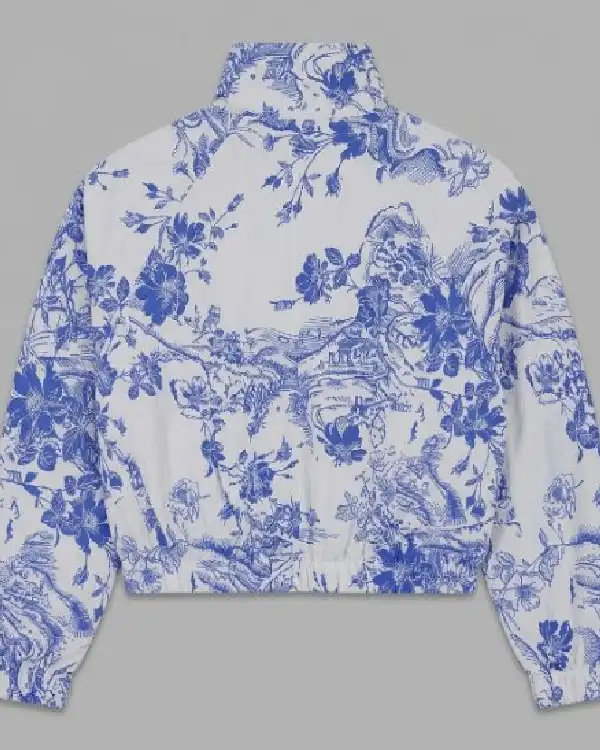 Ted Lasso Blue and White Satin Jacket