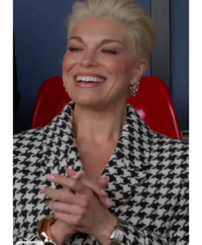 Ted Lasso S04 Hannah Waddingham Black & White Houndstooth Blazer