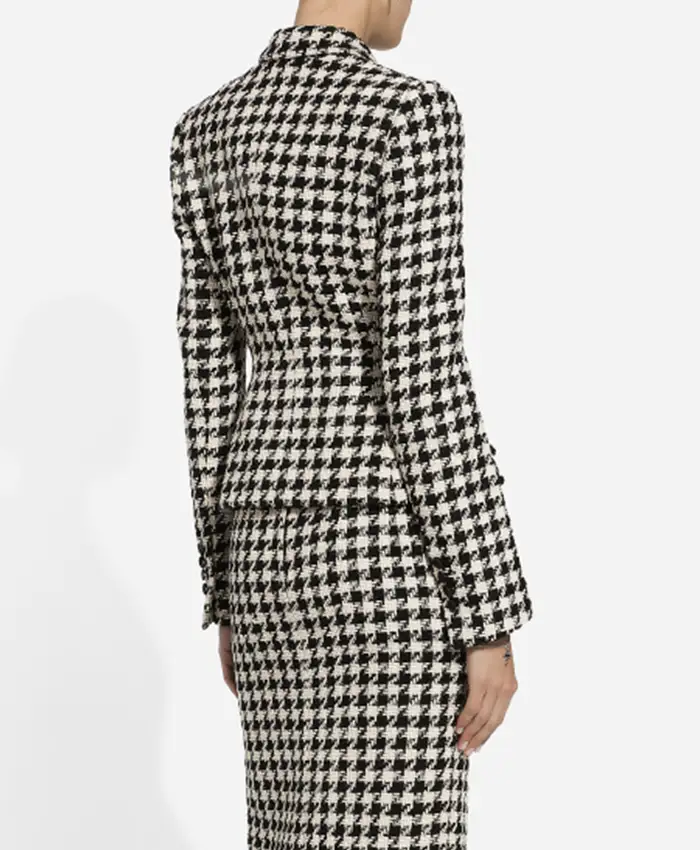 Ted Lasso S04 Hannah Waddingham Black & White Houndstooth Blazer