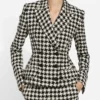 Ted Lasso S04 Hannah Waddingham Black & White Houndstooth Blazer