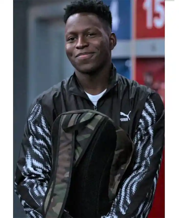 Ted Lasso S04 Toheeb Jimoh Zebra Printed Black Jacket