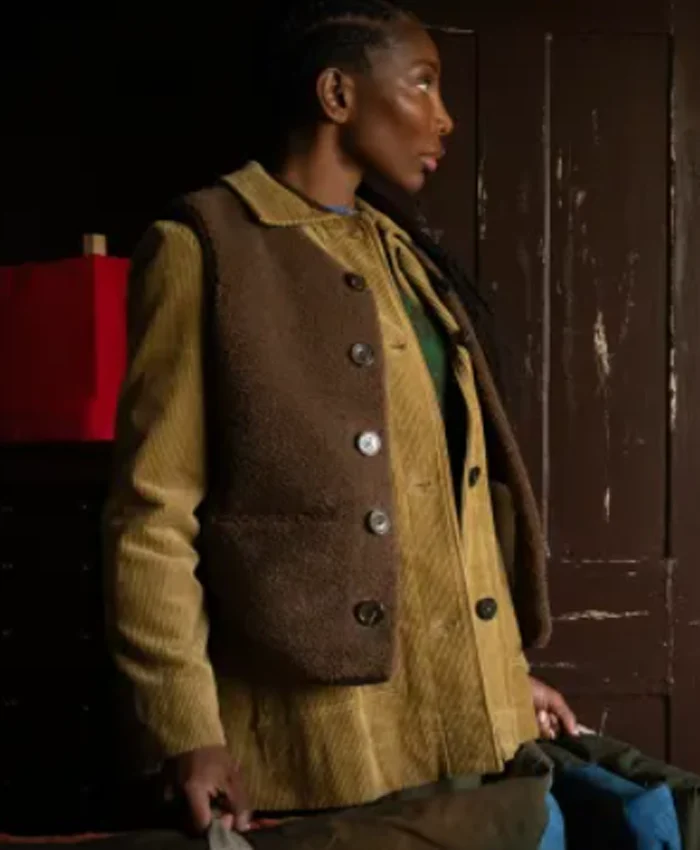 The Christophers Michaela Coel Brown Vest
