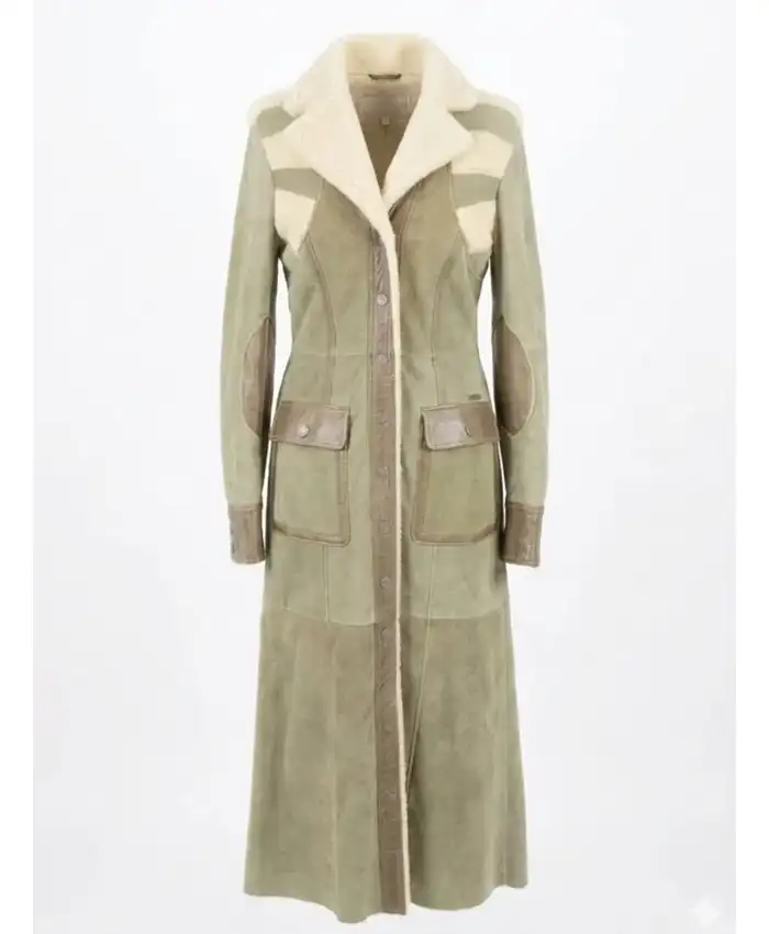 The Gentlemen S02 Susie Glass Suede Leather Shearling Coat