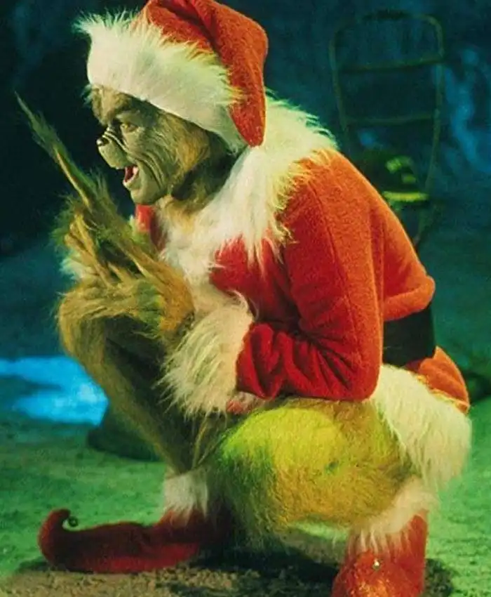 The Grinch Santa Suit Zip Up Costume