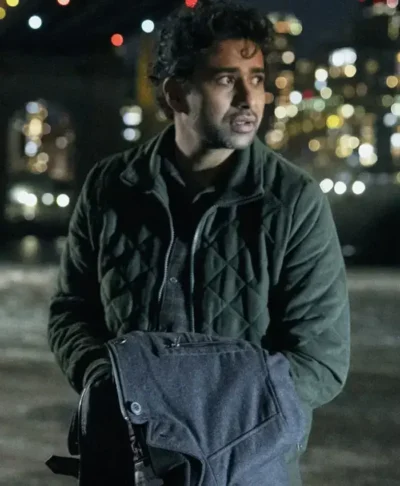 The Night Agent S03 Suraj Sharma Black Quilted Jacket