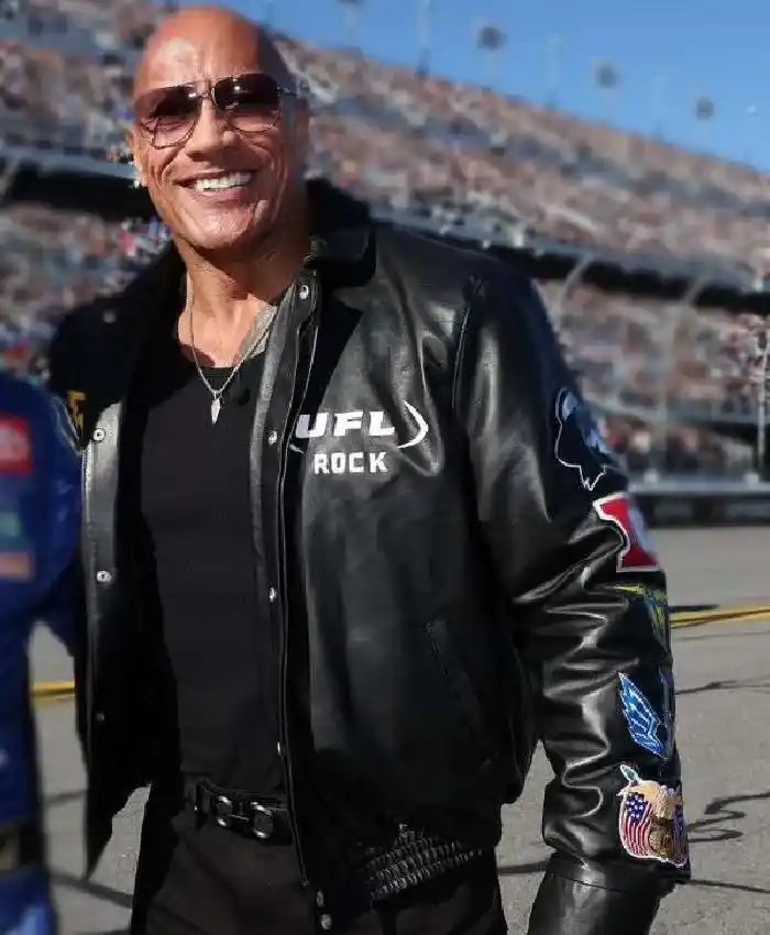 The Rock Daytona 500 Leather Jacket