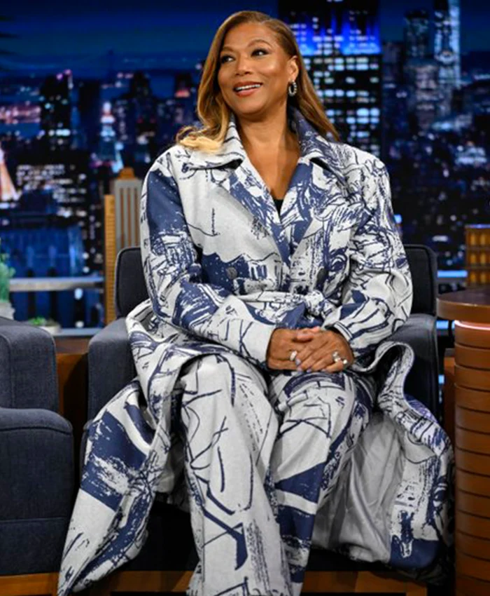 The Tonight Show Queen Latifah Printed Coat