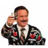 Thomas Lennon Christmas at the Kringles Black Sweater