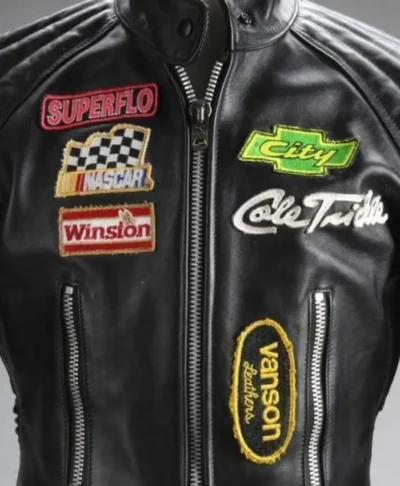 Tom Cruise Days of Thunder Black Leather Jacket