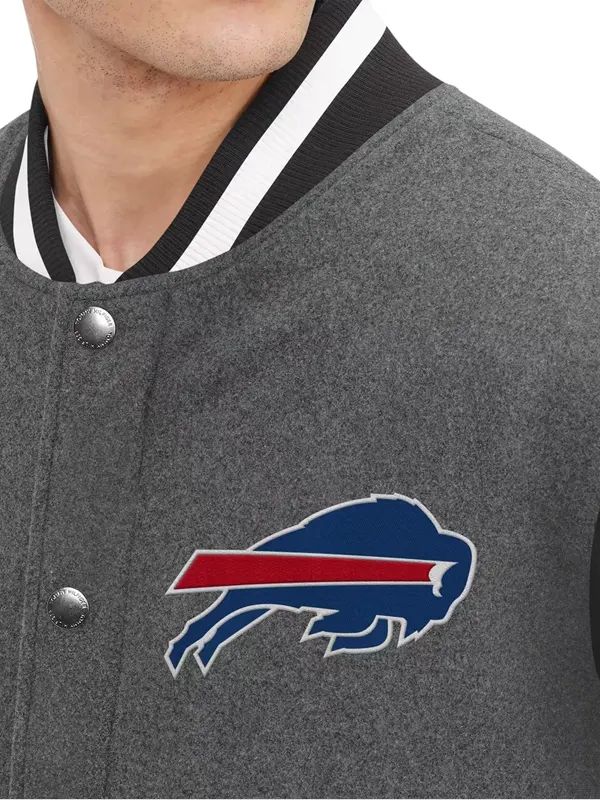 Tommy Hilfiger Buffalo Bills Wool Leather Jacket