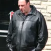Tony Soprano James Gandolfini Black Leather Jacket