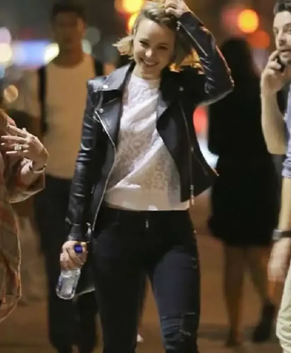 Toronto Rachel McAdams Black Leather Jacket