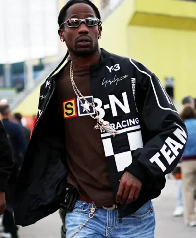 Travis Scott Black Adidas Y-3 Racing Jacket