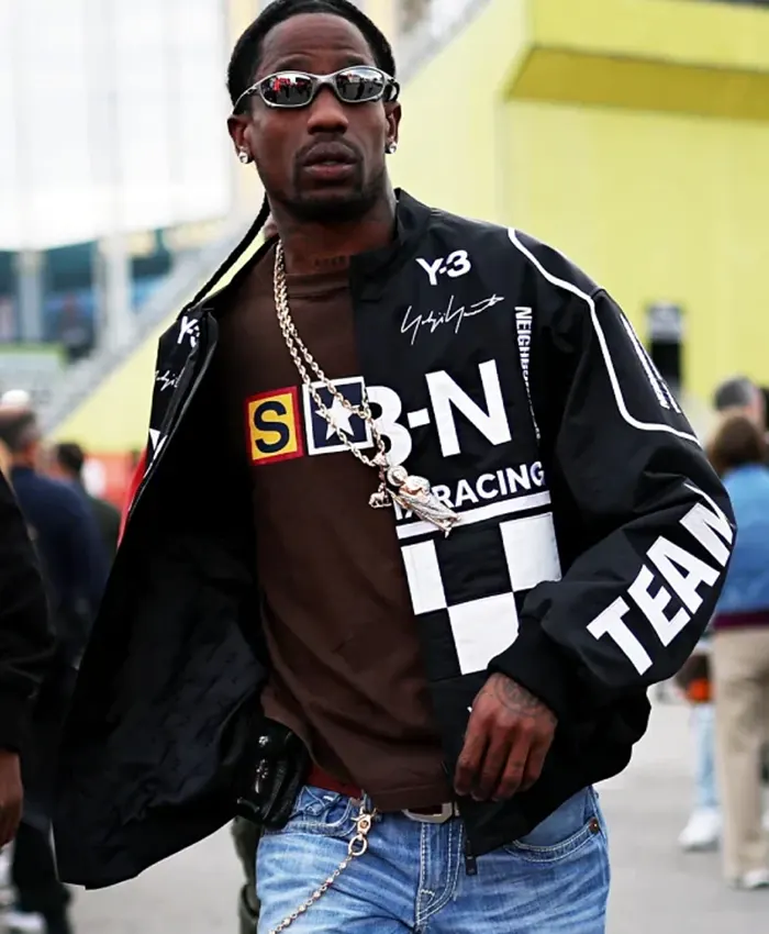 Travis Scott Black Adidas Y-3 Racing Jacket
