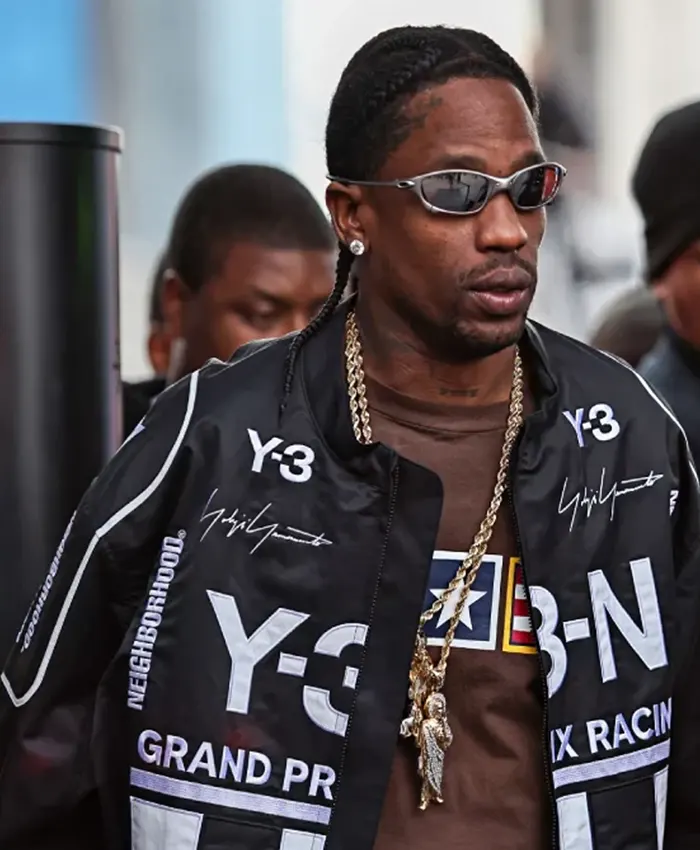 Travis Scott Black Adidas Y-3 Racing Jacket