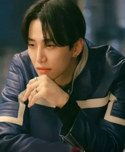 Typhoon Family Lee Jun-ho Blue Leather Jacket