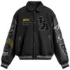 UFC 331 Full-Snap Black Varsity Jacket