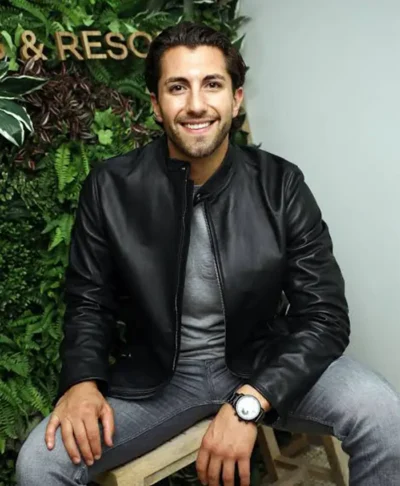 US Open 2026 Jason Tartick Black Leather Jacket