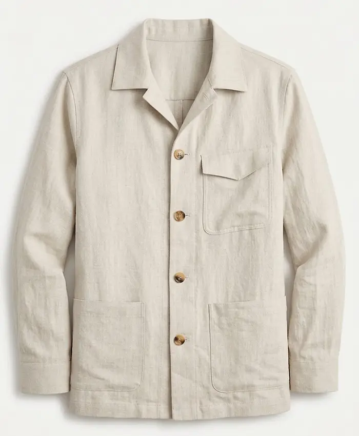 US Open Tennis 2026 Ed Westwick Beige Jacket