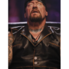Undertaker Looking for Cena Brown Leather Vest