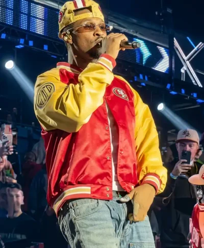 Usher Live Performance Levi’s x 49ers Bomber Jacket