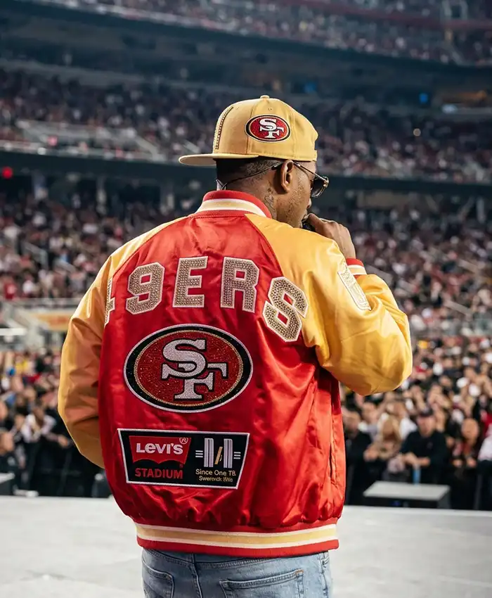 Usher Live Performance Levi’s x 49ers Bomber Jacket